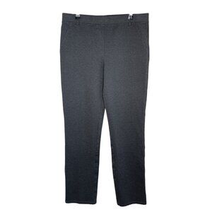 Quince Womens Slim Fit Charcoal Gray Stretch Pants, M